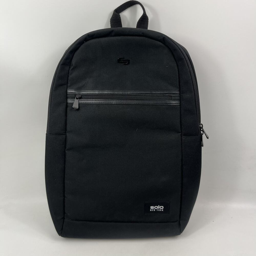 Solo New York Backpack Laptop Bag Bookbag Black Unisex School Work Commuter